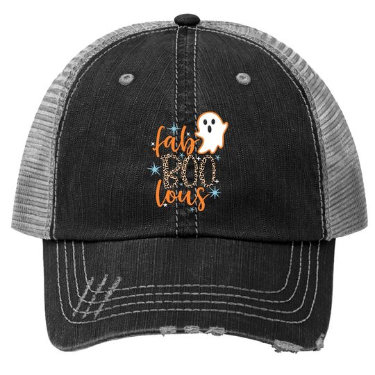 Discover Halloween Fab Boo Lous Leopard Ghost Trucker Hat