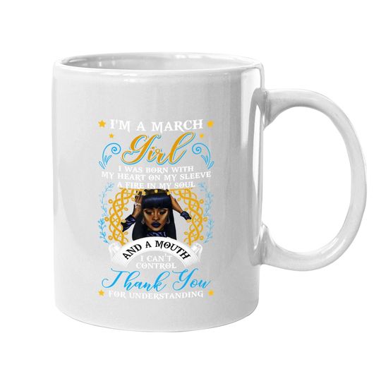 Discover Queens Born In March I'm A March Girl Black Girl Magic Gift Coffee Mug