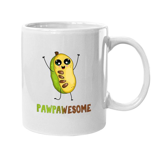 Discover Pawpaw Fruit With Cartoon Paw Paw Coffee Mug