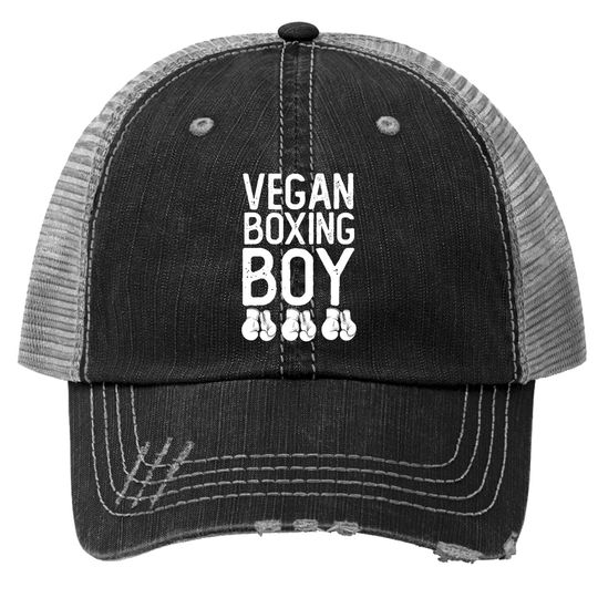Discover Vegan Boxing Boy Trucker Hat