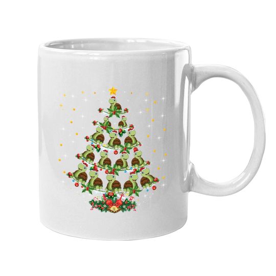 Discover Turtle Reptiles Animal Lover Xmas Gift Turtle Christmas Tree Coffee Mug