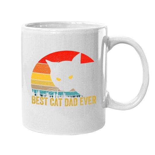 Discover Vintage Best Cat Dad Ever Bump Fit Fathers Day Gift Coffee  mug