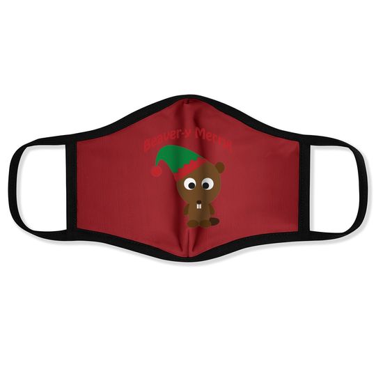 Discover Happy Holidays Beaver Classic Face Masks