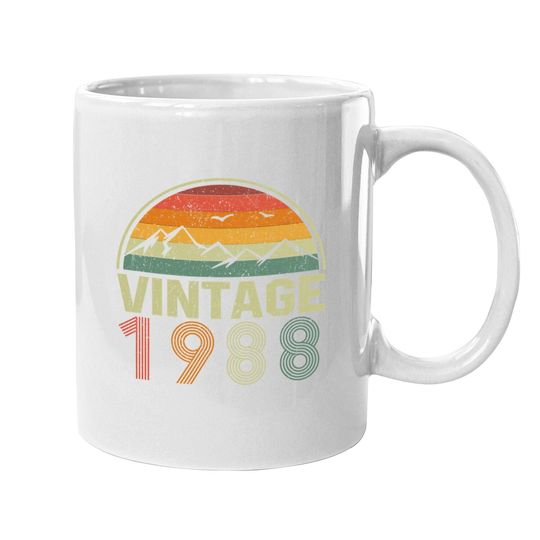 Discover Classic 33rd Birthday Gift Idea Vintage 1988 Coffee Mug