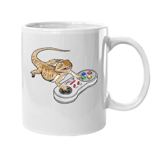 Discover Bearded Dragon Playing Video Game Reptiles Pagona Gamers Coffee Mug