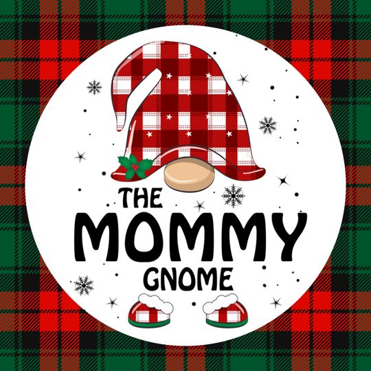 Discover Gnome Matching Family Personalized Ceramic Circle Custom Ornament