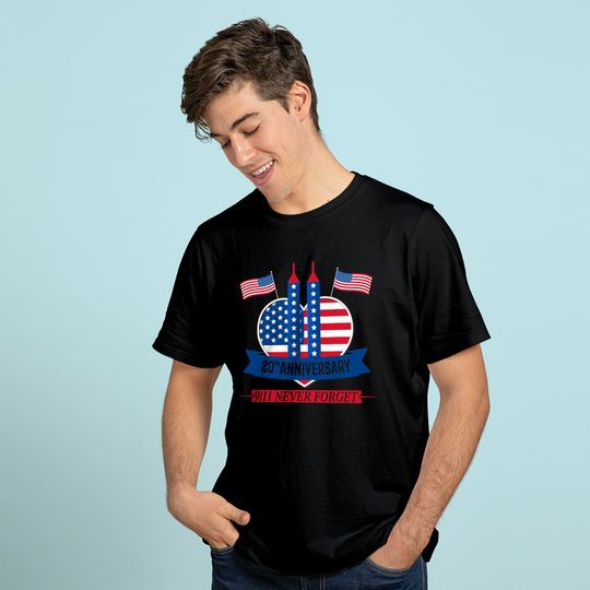 Discover 20th Anniversary Never Forget 911 Patriot Day 2021 T-Shirt