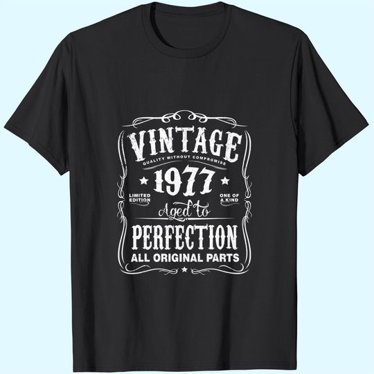 Discover Vintage Made In 1977 46st Birthday T Shirt