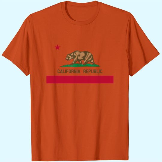 Discover California Republic State Flag T Shirt