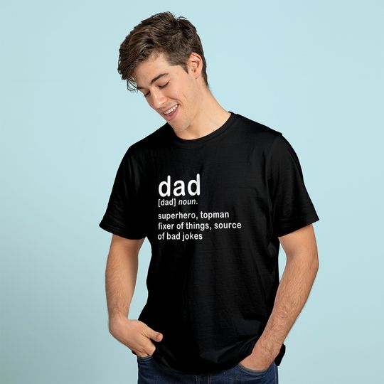 Discover Dad Definition Super Hero Dictionary Fathers Day T-Shirt