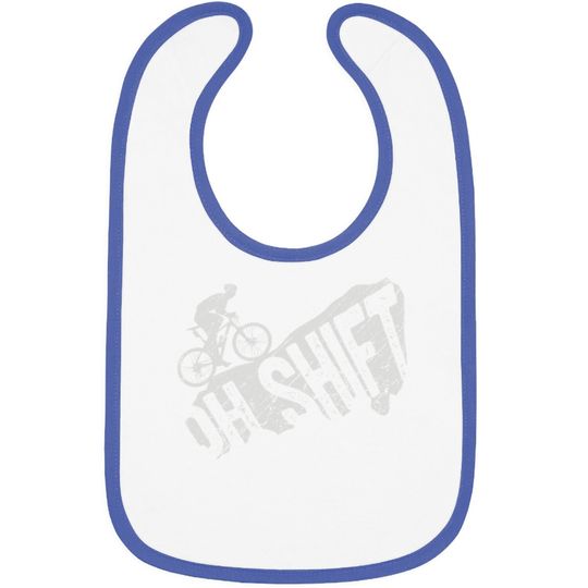Discover Oh Shift Mountain Biking Bicycle Bike Rider Cyclist Baby Bib