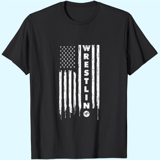 Discover Vintage American Flag Wrestling Quote T Shirt
