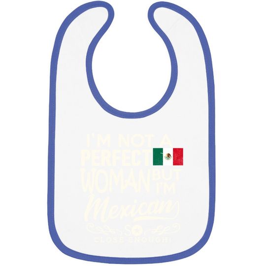 Discover Mexico Flag Woman Baby Bib Mexican Pride Souvenir Funny Baby Bib