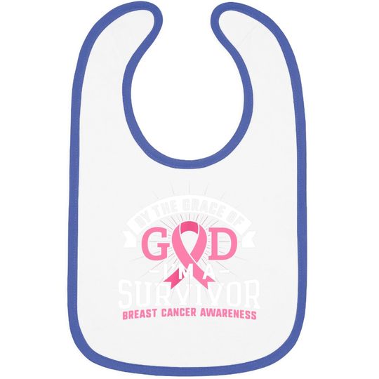 Discover Breast Cancer Survivor Support Pink Ribbon Grace God Baby Bib