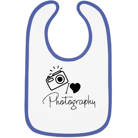 Discover I Love Photography Baby Bib