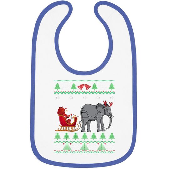 Discover Elephant Reindeer Santa's Sleigh Classic Baby Bib