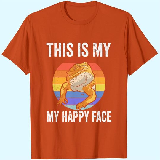 Discover this is my happy face bearded dragon for a reptiles lover T-Shirt