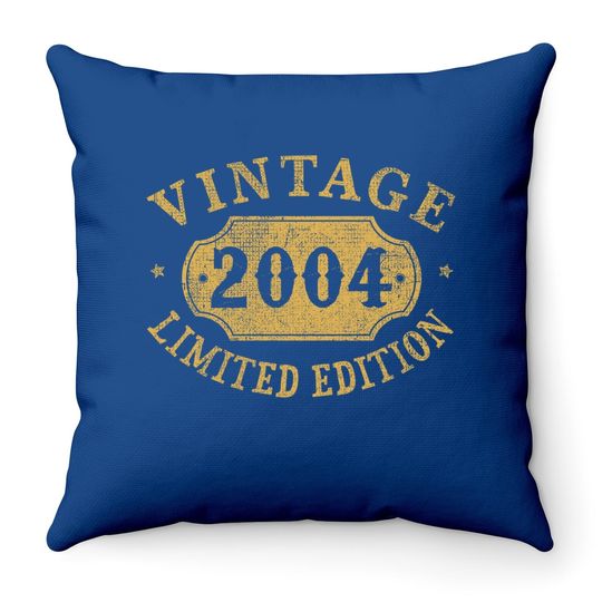 Discover 2004 17 Years Old 17th Birthday, Anniversary Gift Limited Throw Pillow