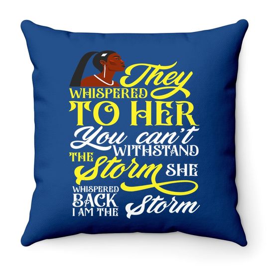 Discover Proud Black Girl Queen Black History Month Throw Pillow