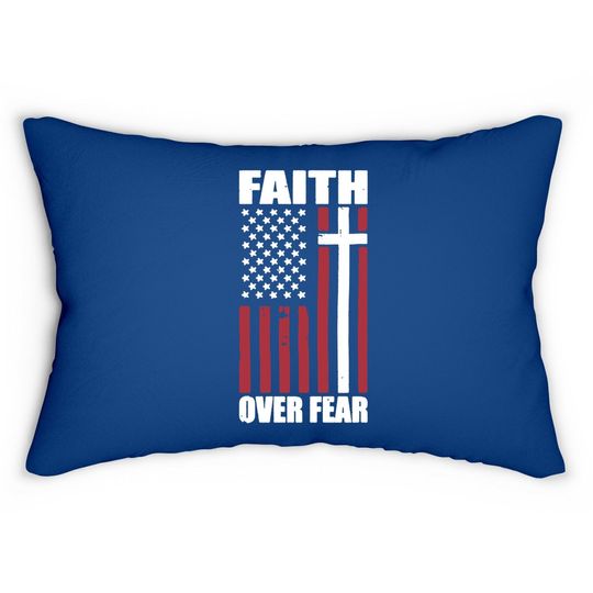 Discover Faith Over Fear Lumbar Pillow