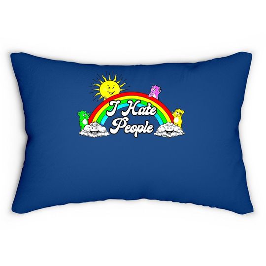 Discover I Hate People Rainbow Printed Lumbar Pillow