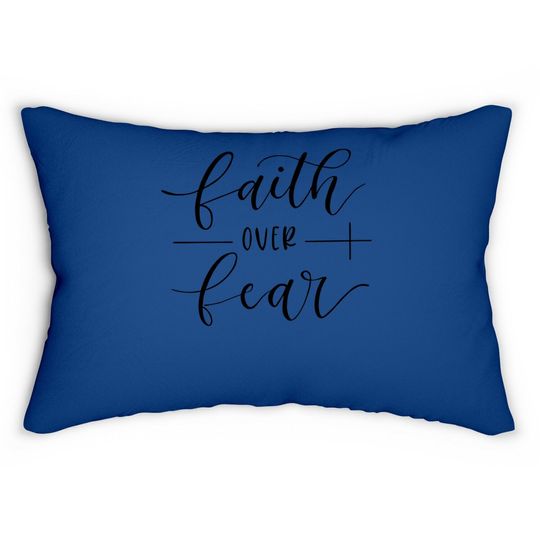 Discover Cute Faith Over Fear Humor Pillow