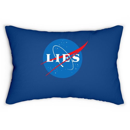 Discover Nasa Lies Flat Earth Lumbar Pillow