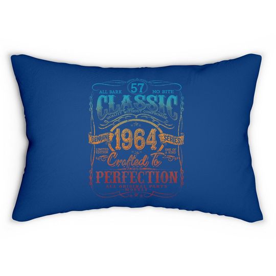 Discover Vintage 1964 Limited Edition Gift 57 Years Old 57th Birthday Lumbar Pillow
