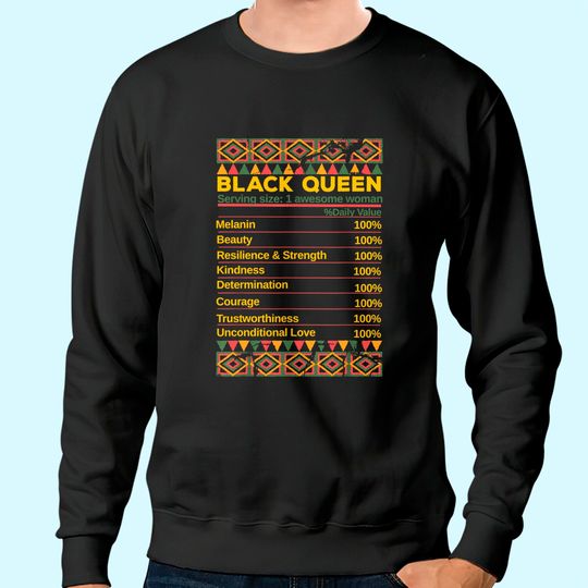 Discover Black Queen Ingredient Table Juneteenth Proud Black Girl Sweatshirt
