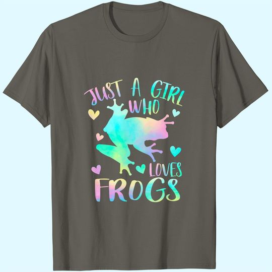 Discover Just a Girl Who Loves Frogs Cute Frog Lover Teen Girls Gifts T-Shirt