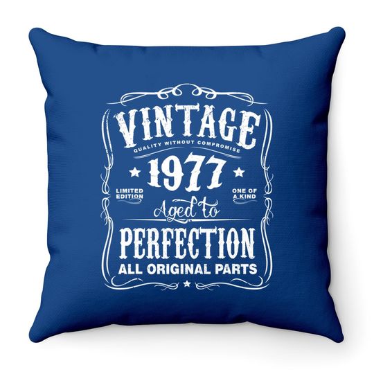 Discover Vintage Made In 1977 41st Birthday Throw Pillow