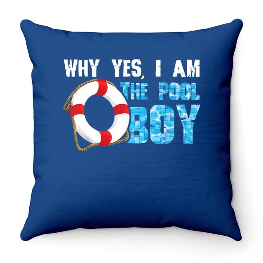 Discover Why Yes I Am The Pool Boy Swimmer Swimming Swim Gift Throw Pillow