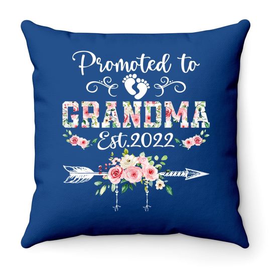 Discover Promoted To Grandma Floral Leveled Up To Grandma Throw Pillow