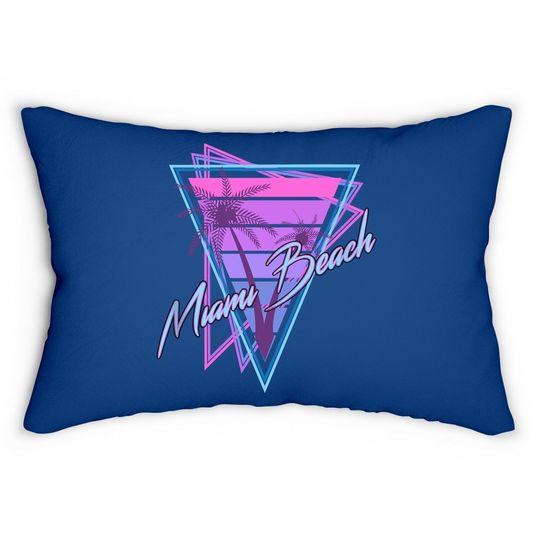 Discover Lumbar Pillow Miami Beach Vintage 80s
