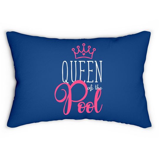 Discover Swimmer Queen Of The Pool Swimming Quote Lumbar Pillow