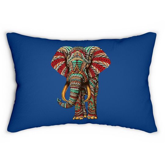 Discover Henna Stylish Artistic Save The Elephants Lumbar Pillow