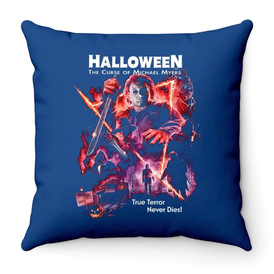 Discover Halloween Horror Movie The Curse Of Michael Myers Throw Pillow