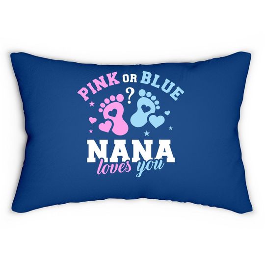 Discover Gender Reveal Nana Grandma Lumbar Pillow