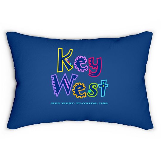 Discover Key West Florida Tropical Type Design Lumbar Pillow