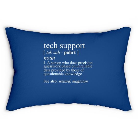 Discover Tech Support Definition Lumbar Pillow