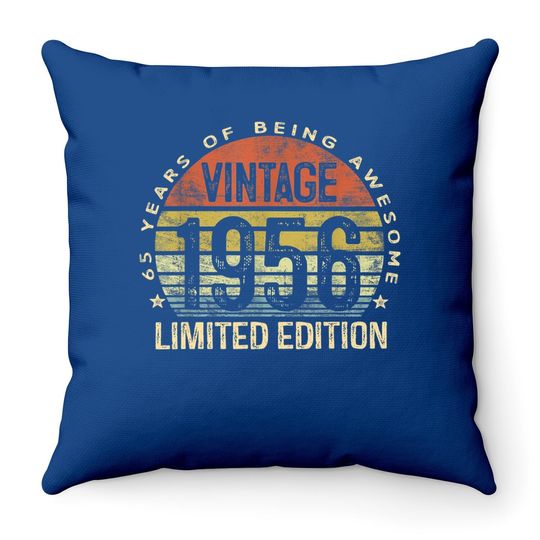 Discover November 65 Year Old Gifts Vintage 1956 Limited Edition Throw Pillow