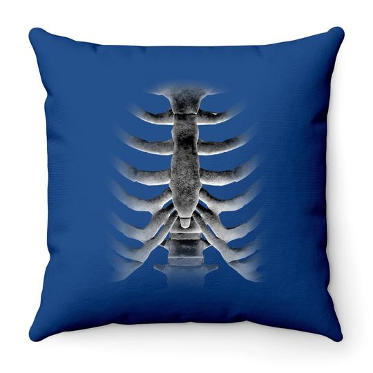 Discover Skeleton Chest Rib-cage Bones Halloween Throw Pillow