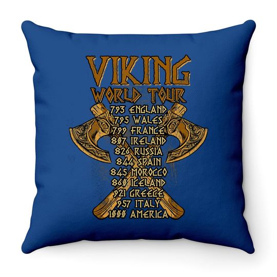 Discover Viking World Tour Throw Pillow