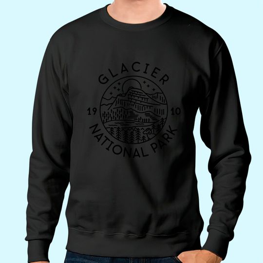 Discover Glacier National Park 1910 Montana Sweatshirt