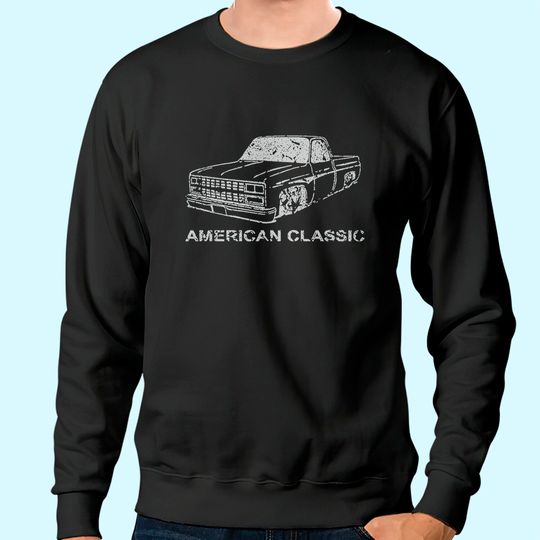 Discover Vintage Racing C10 1973-87 Square Body Pickup Truck Graphic Sweatshirt for Men
