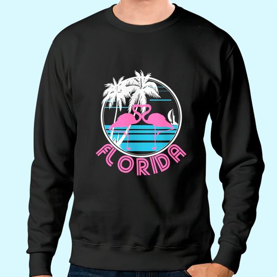 Discover Florida Strong Men's Sweatshirt Pink Flamingo Heart