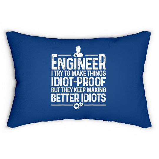 Discover Funny Engineer Cool Engineering Mechanic Lumbar Pillow