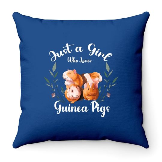 Discover Guinea Pig Just A Girl Who Loves Guinea Pigs Throw Pillow