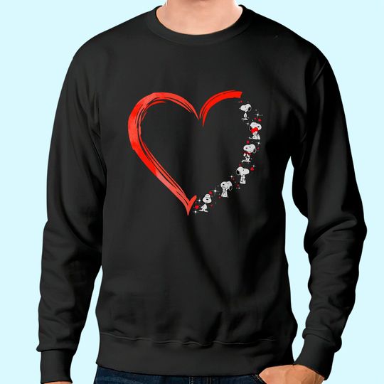 Discover Snoopy Heart Peanut Gang Sweatshirt
