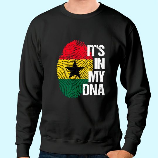 Discover Ghana Ghanaian flag fingerprint heritage roots Sweatshirt gift Sweatshirt